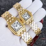 TWF Replica  Panthere de Cartier Swiss Quartz Watches Yellow Gold Couple Watch